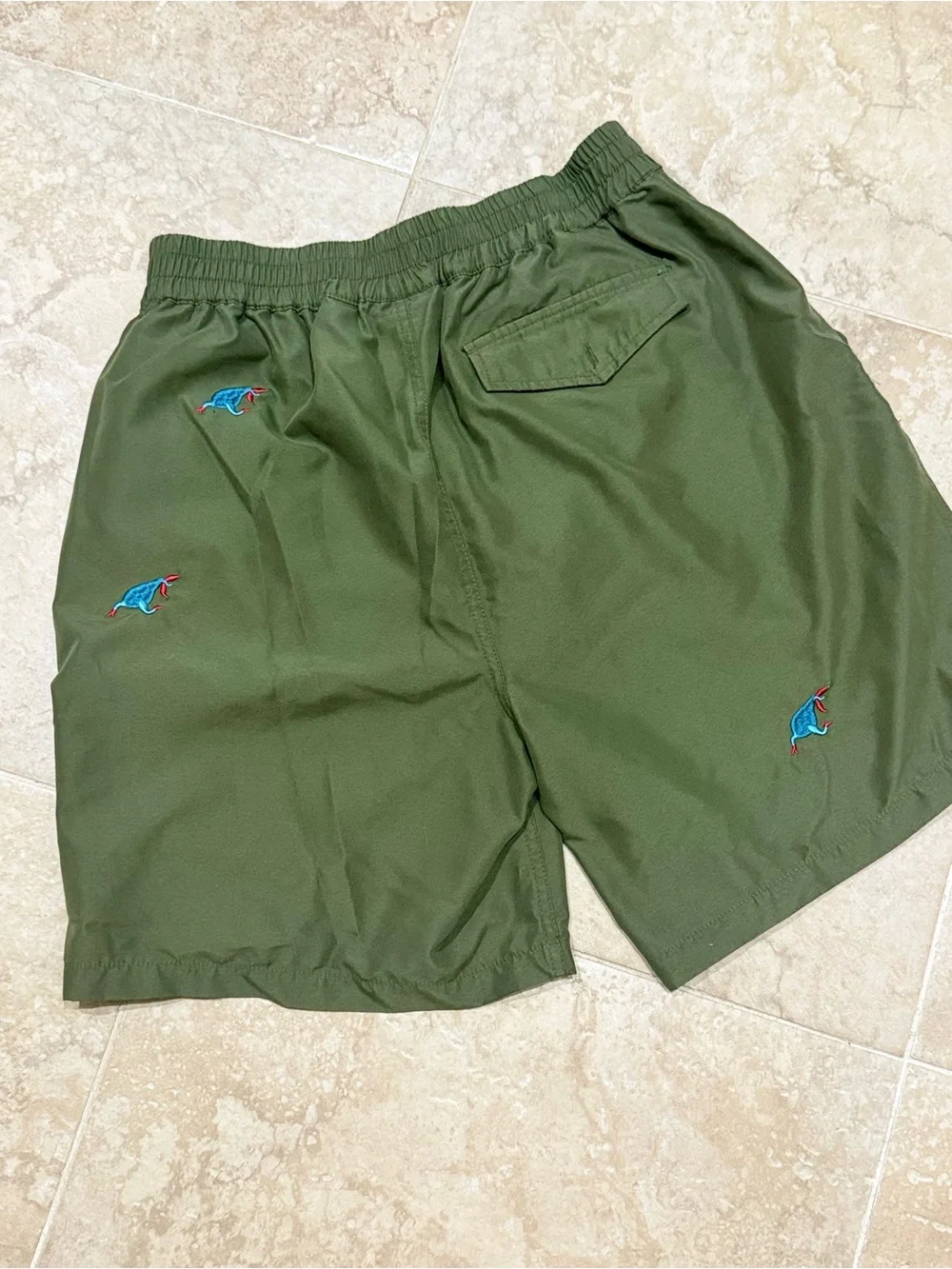 Parra Running Pear Swim Shorts olive green